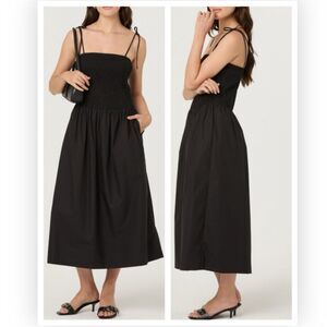 NWT ASTR the Label Drop waist smocked mini dress